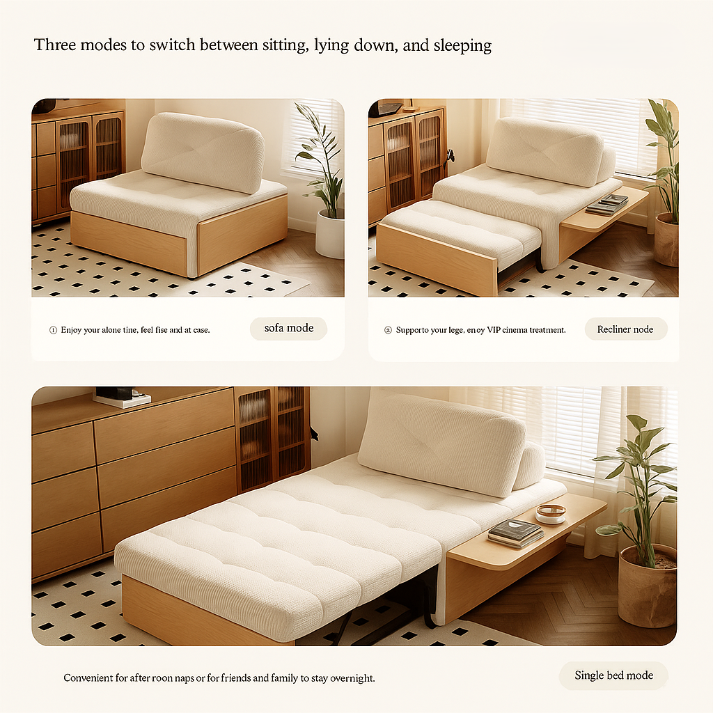 Cloud Soft Convertible Single Sofa Bed Lounge Chair