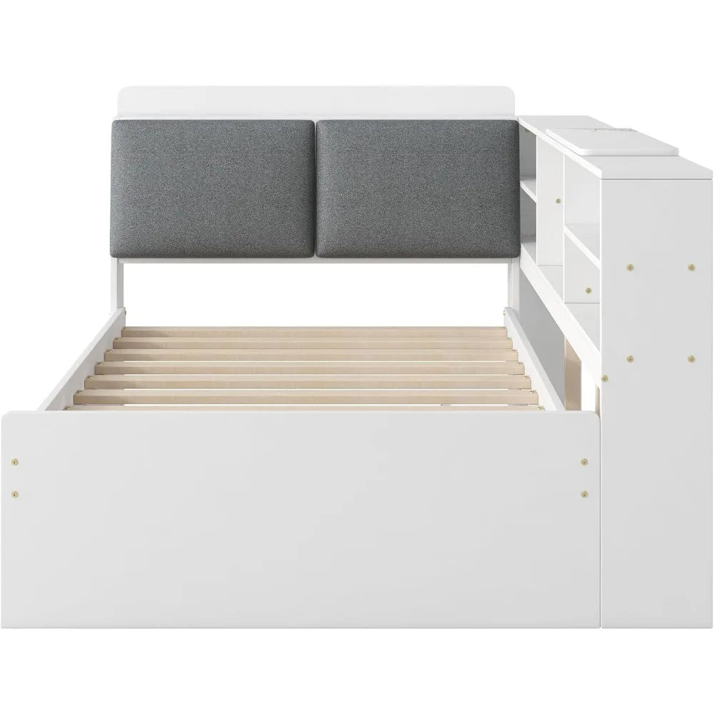 Modular Hidden Storage Drawers Modern Bed
