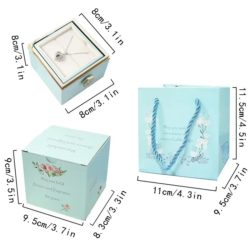 Eternal Rose Spin Display Jewelry Box