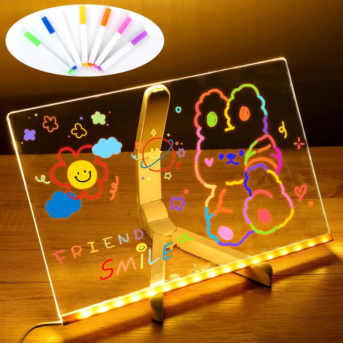 Bright Story Neon Sketch Drawing Board