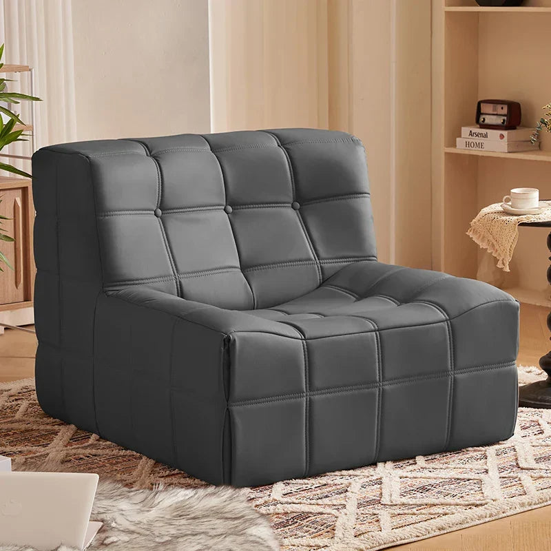 Modern Minimalist Cube-Style Convertible Modular European Lounge Chair