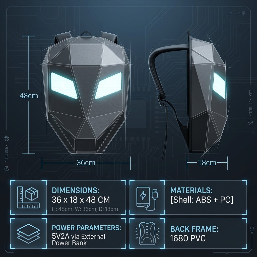 LED Screen Customizable Travel Backpack