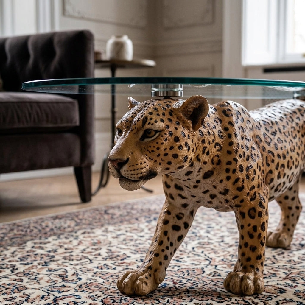 Sneaky Jungle Leopard Coffee Table