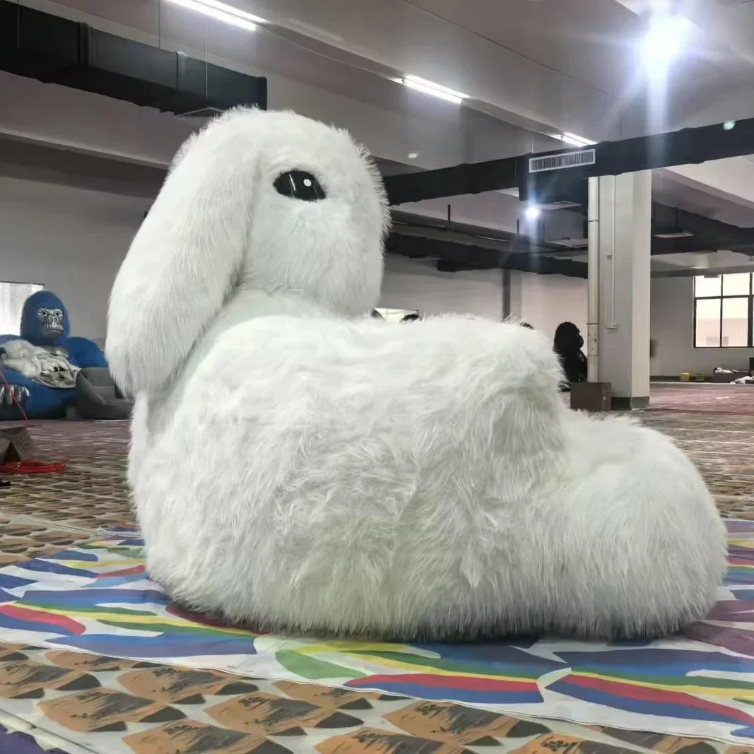 Giant Rabbit Cozy Plush Inflatable Sofa