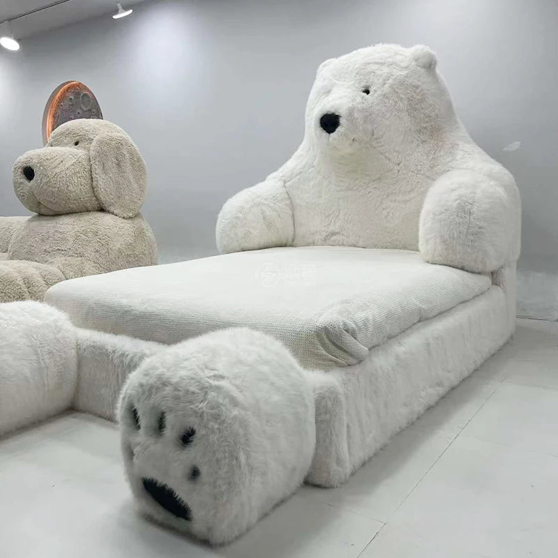 Polar Bear Giant Plush Cozy Bed