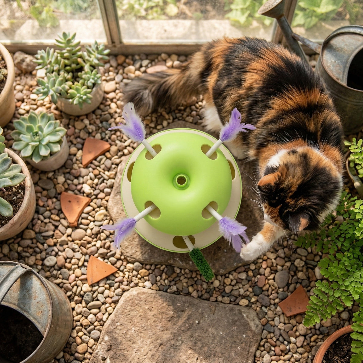 Interactive Apple Style Automatic Cat Teaser Toy