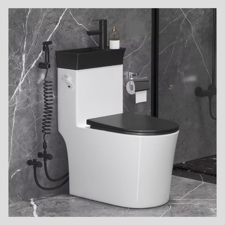 Japanese Style Space-Saving Integrated Sink Toilet