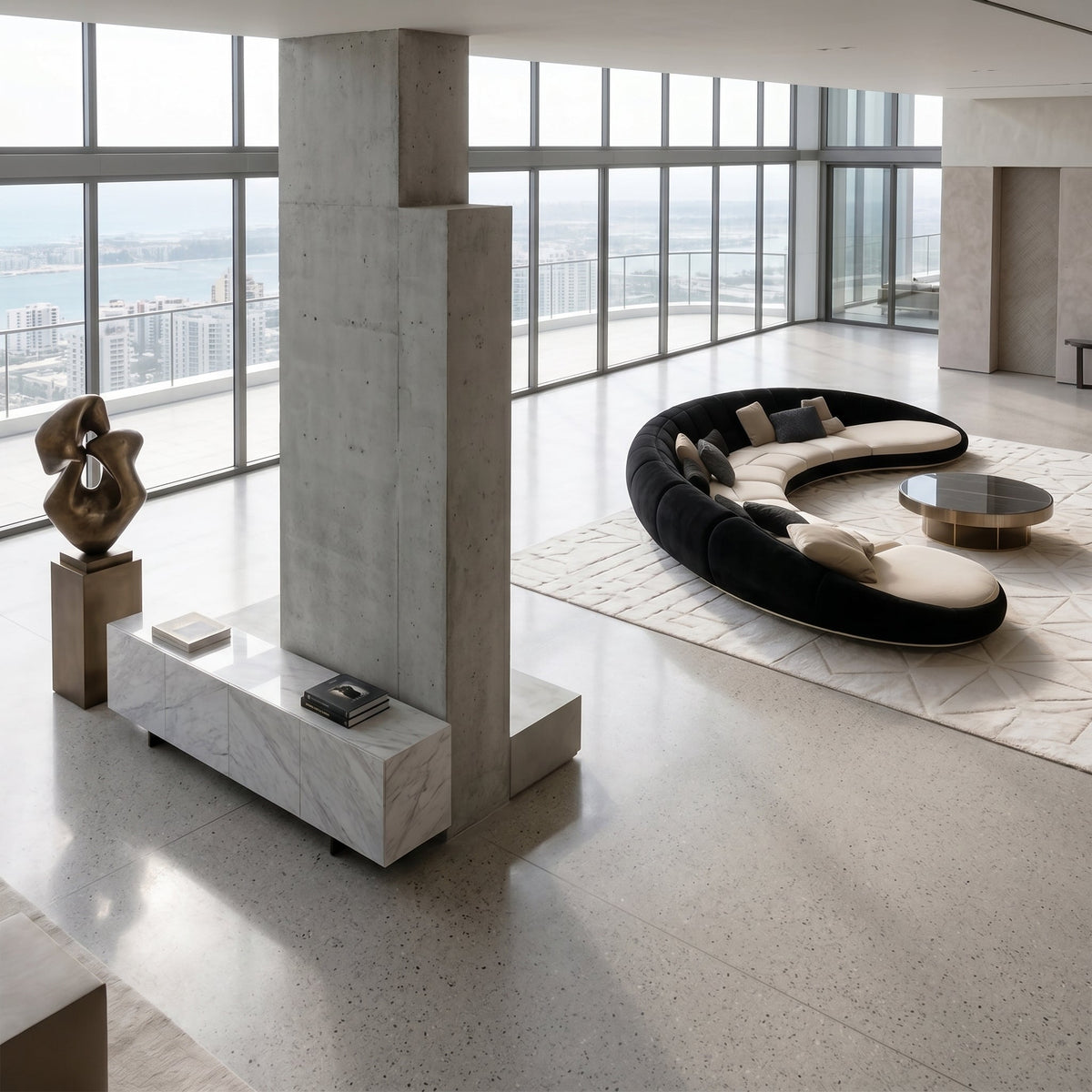 Curved Crescent Modular Elegant Sectional Sofa