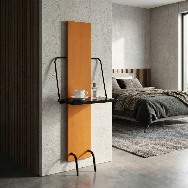 Gallery-Style Bedside Foldable Slim Shelf