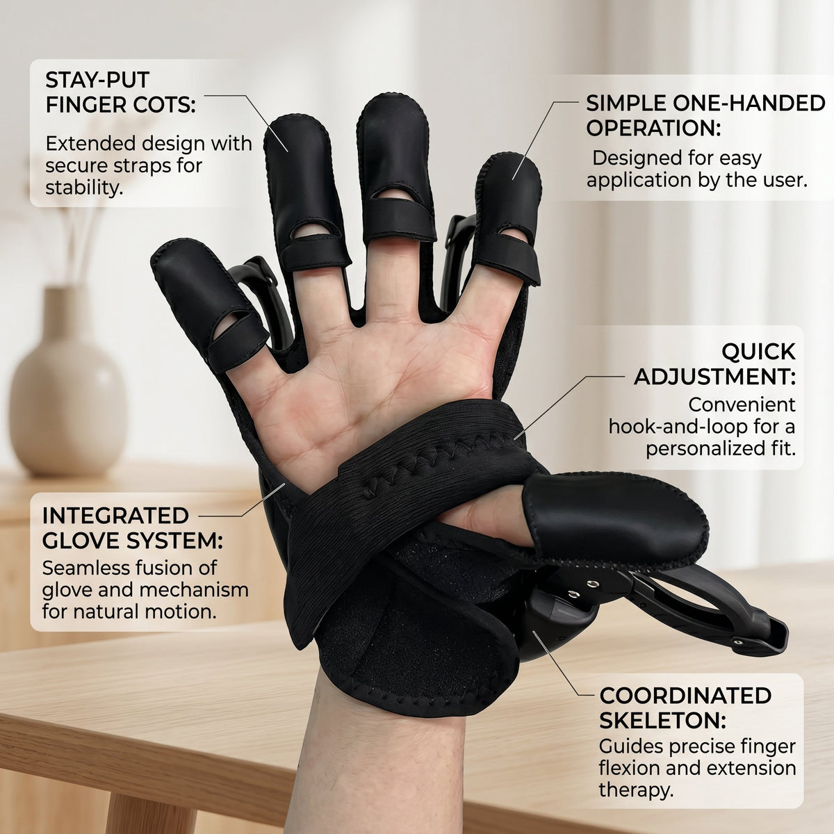 Easy Grip Hand Finger Mobility Recovery Trainer Glove