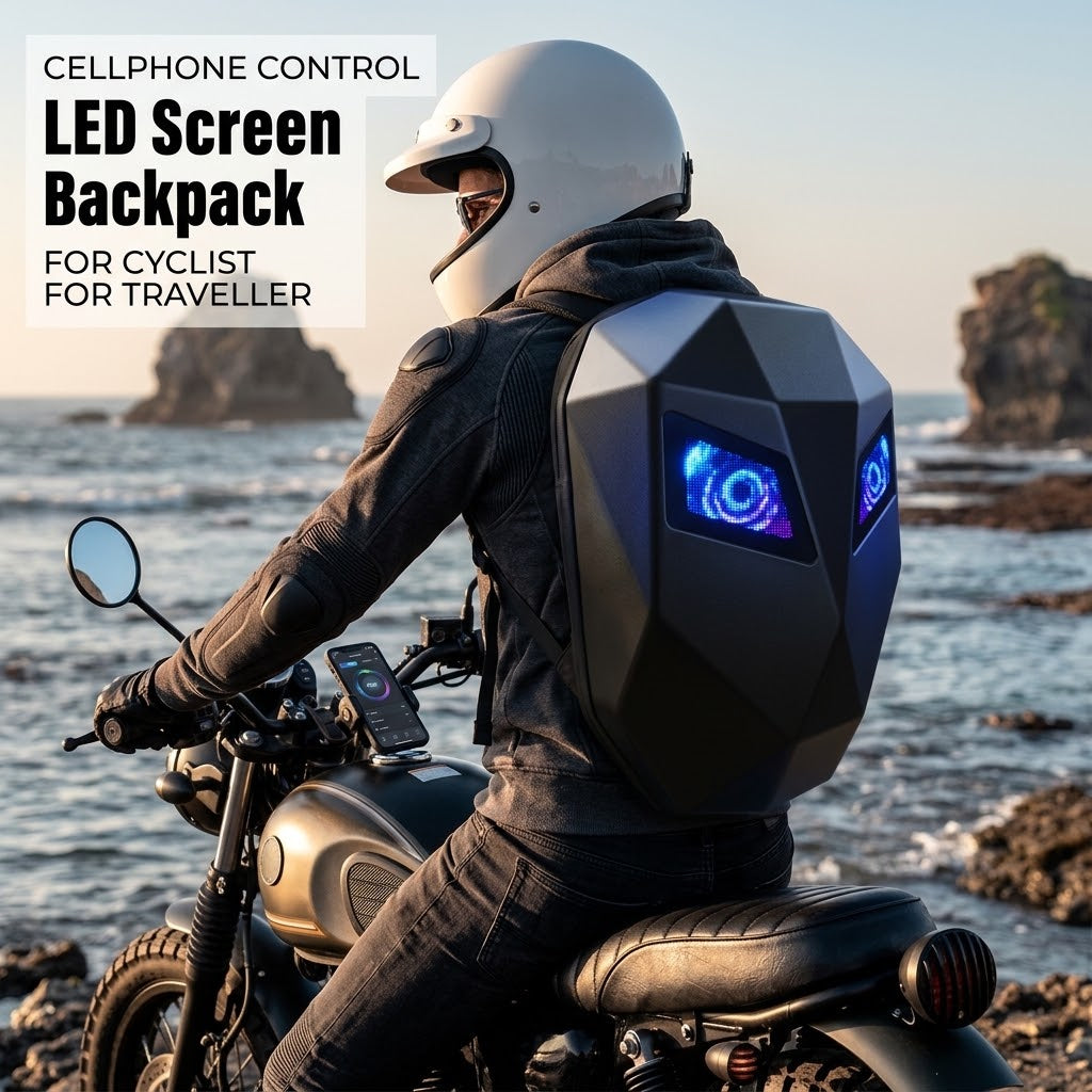 LED Screen Customizable Travel Backpack