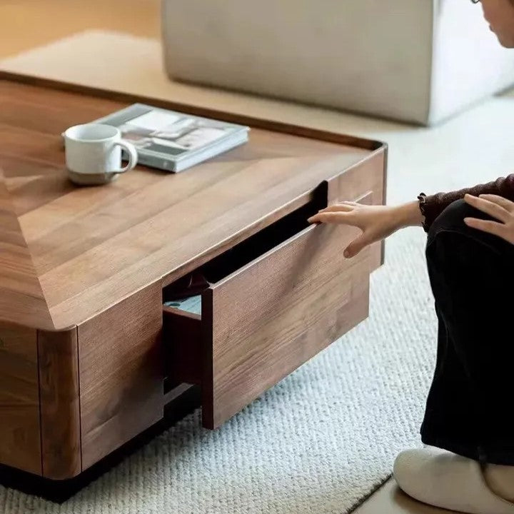 Hidden Drawers Elegant Italian Style Coffee Table