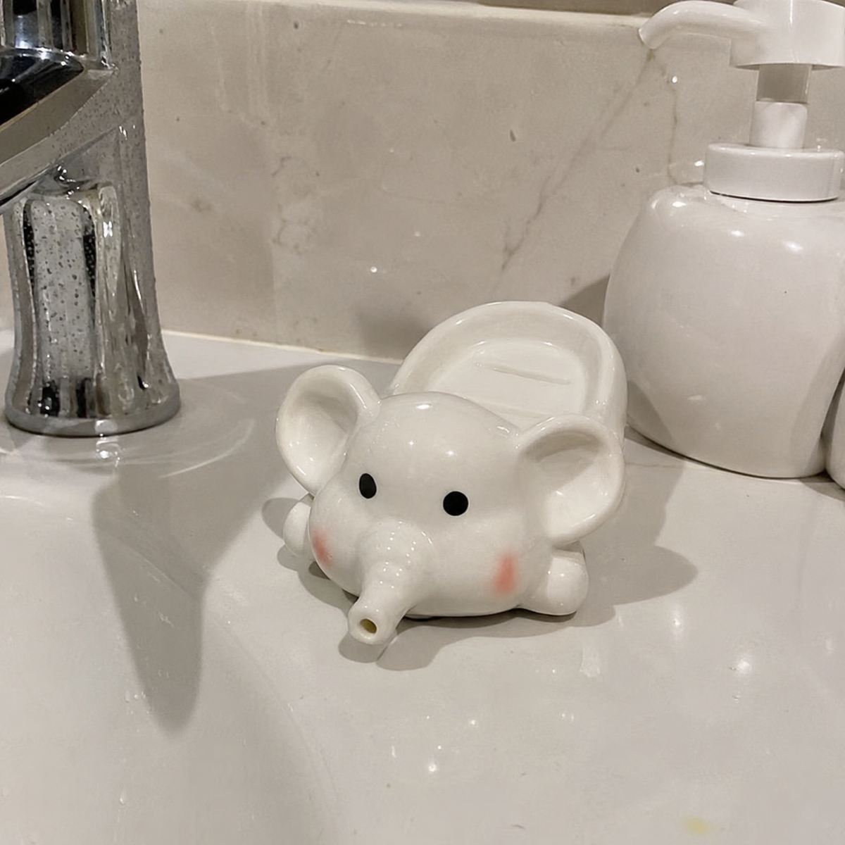 Tusk & Suds Elephant Soap Drain Holder