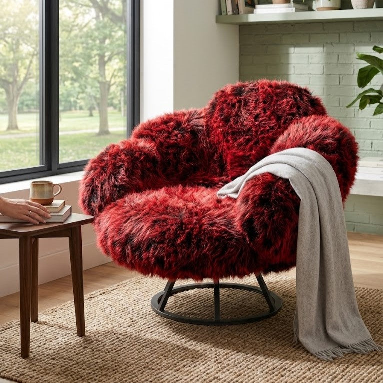 Giant Paw Plush Velvet Lounge Accent Chair