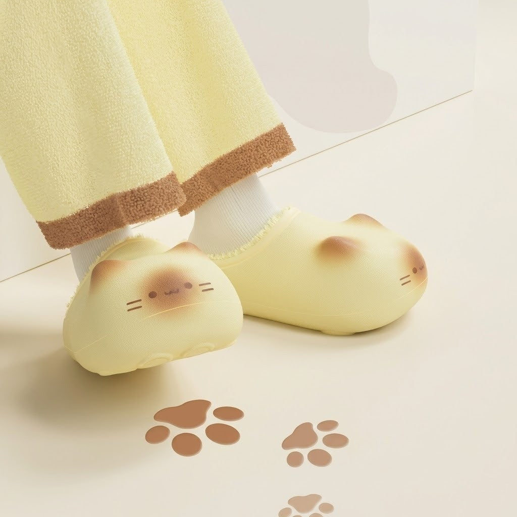 Cute Cat Paw Comfy Warm Slippers