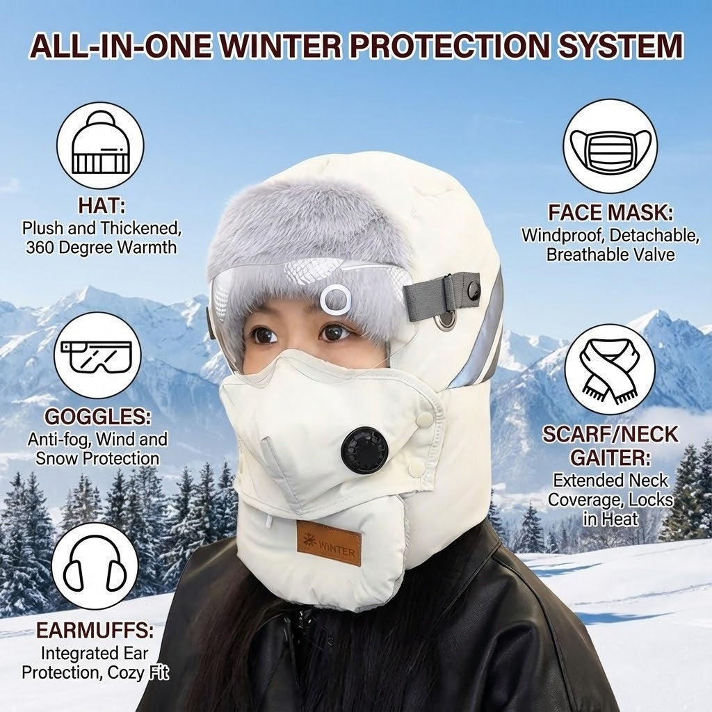 Windproof Full-Face Thermal Winter Hat