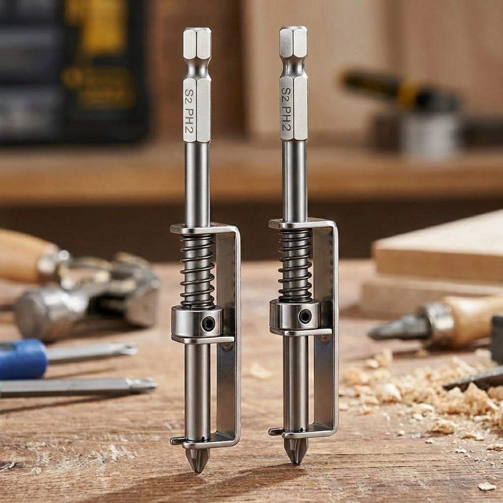 Spring Loaded Anti-Drop Screw Holder Bit