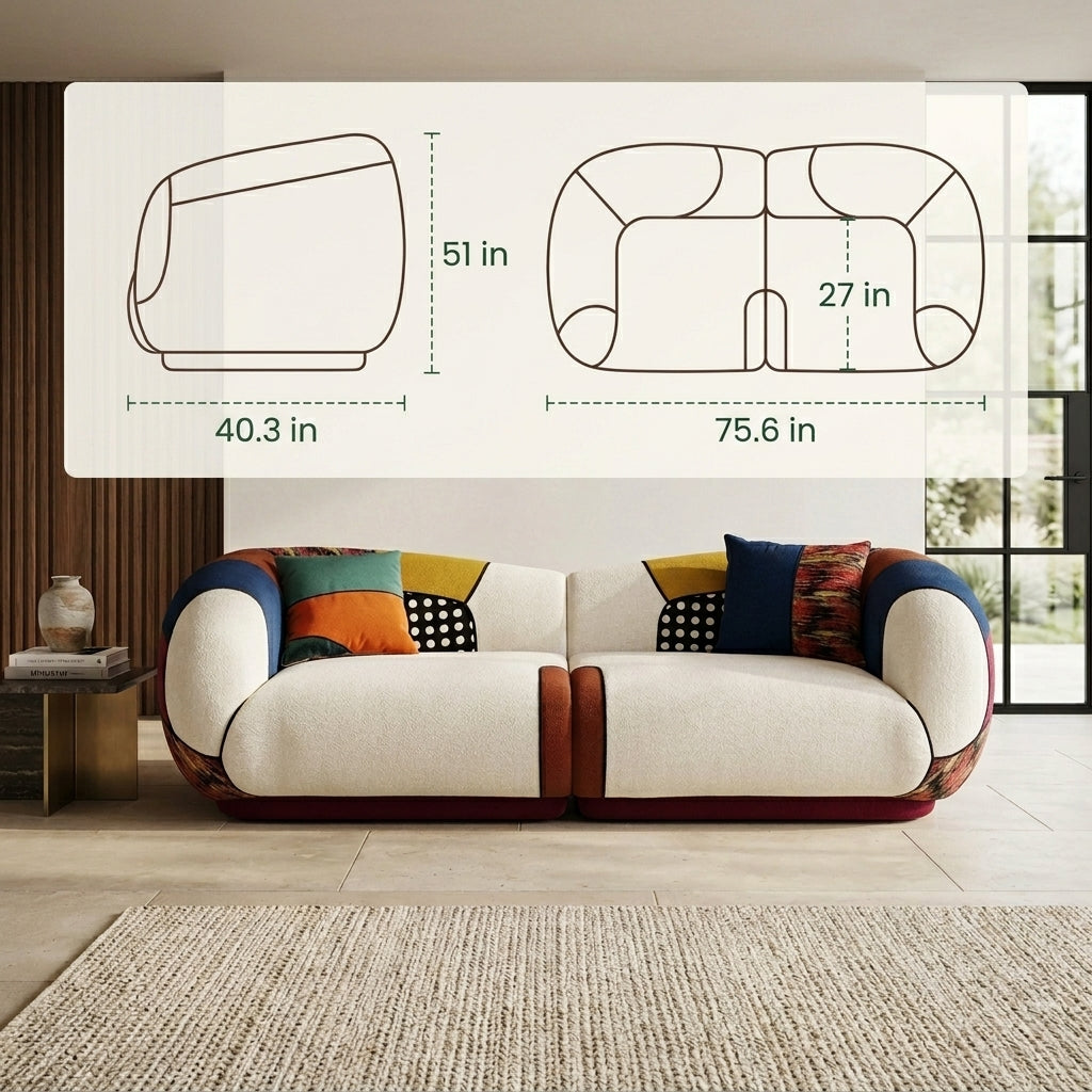 Every Color Patchwork Colorful Lounge Sofa