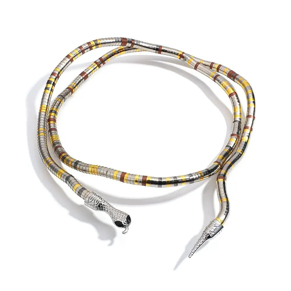 Snake Wrap Bold Dual Necklace
