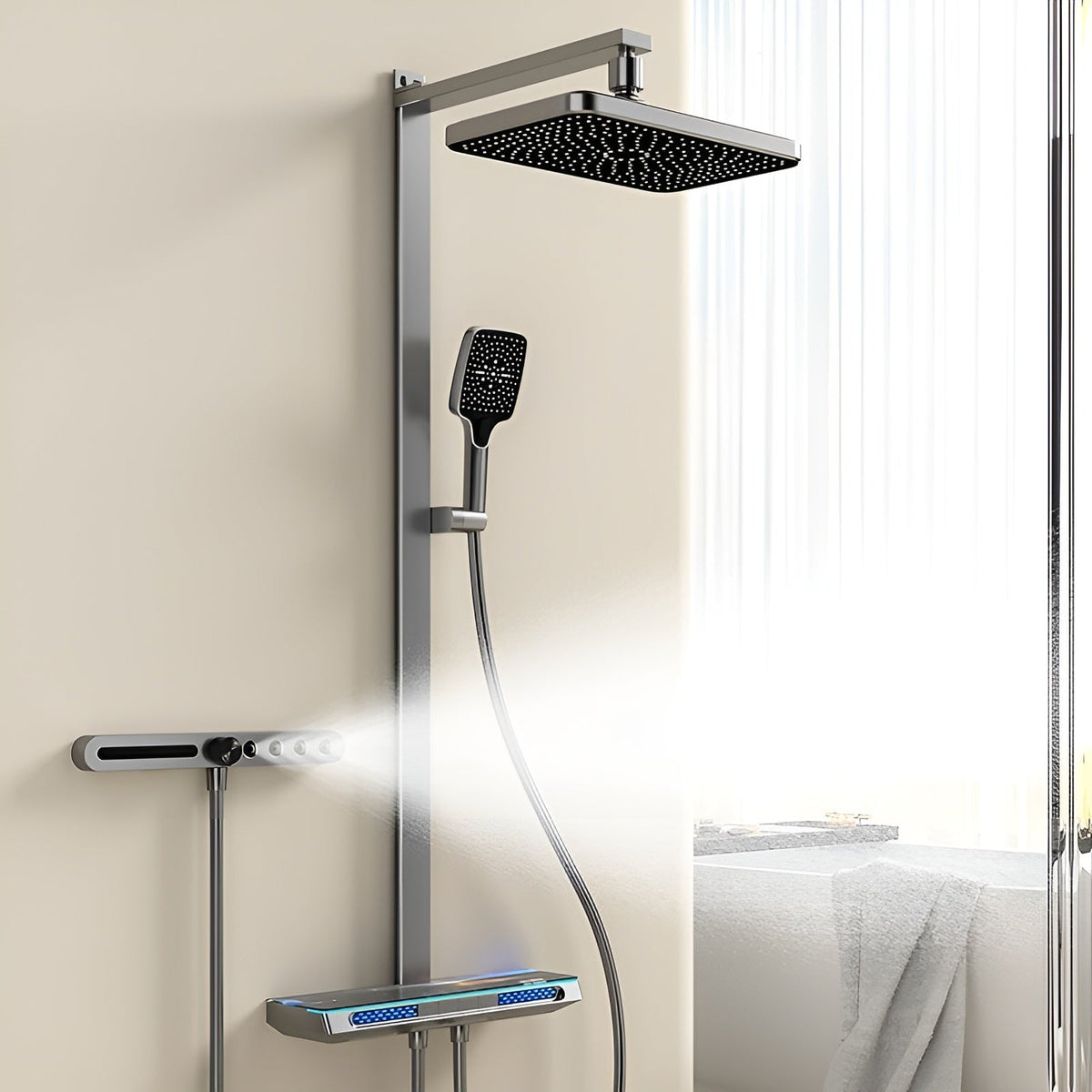 Thermostatic Rainfall Aura Shower Set