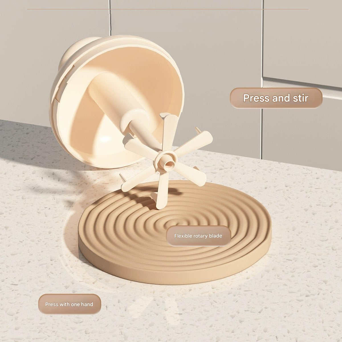 Ergonomic Multi-Blade Manual Egg Mixer