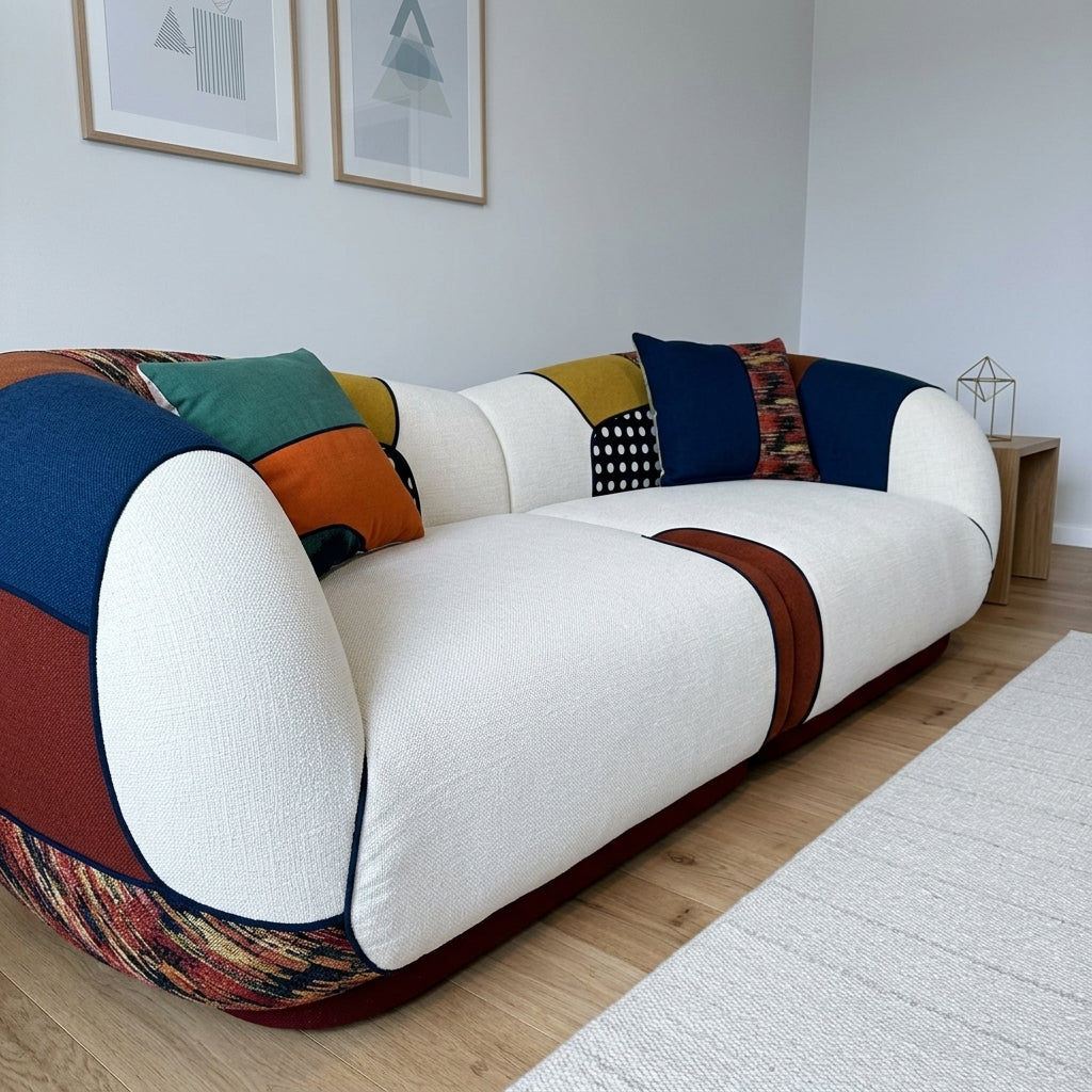 Matissero Bold Patchwork Colorblock Lounge Sofa
