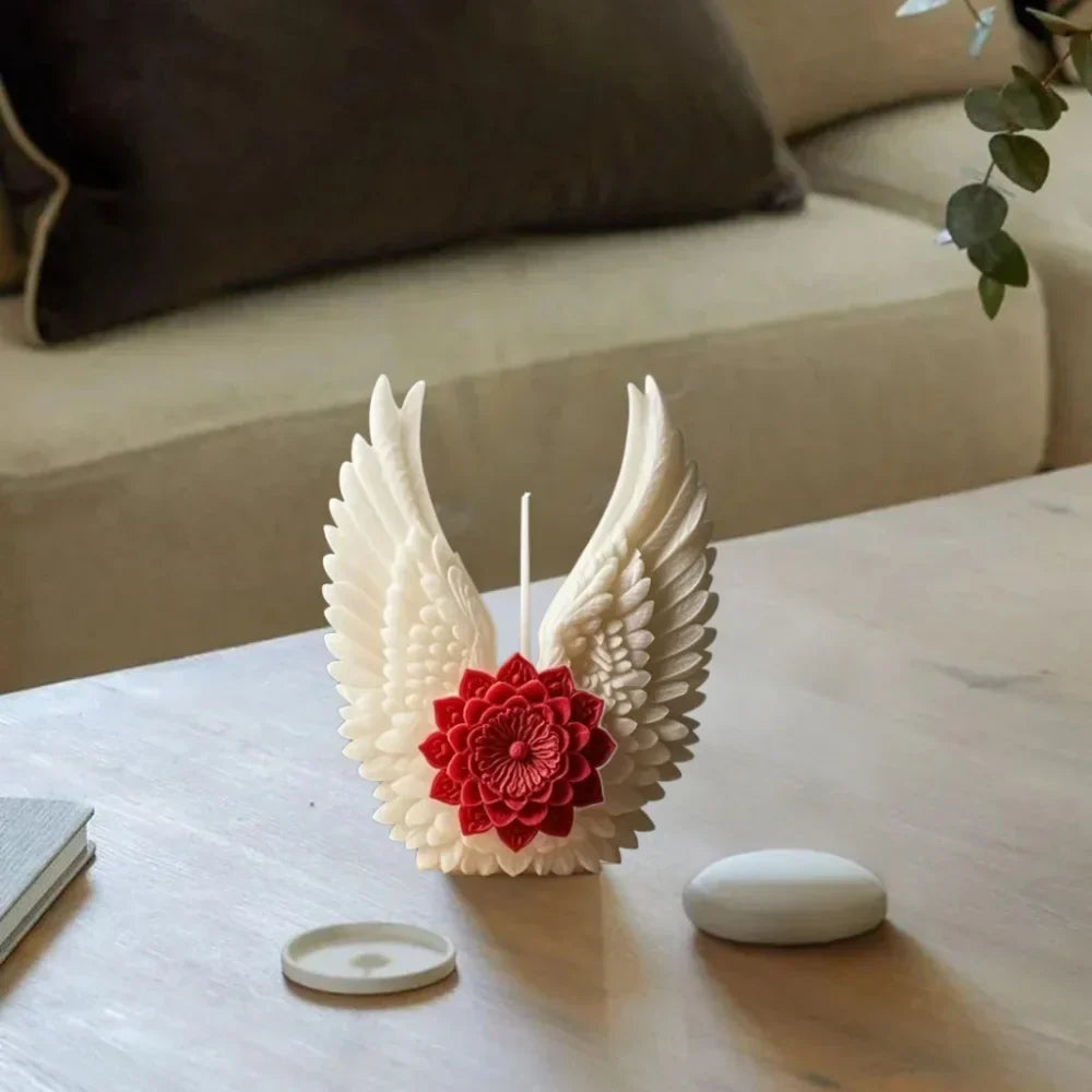 Angel Wing Flower Candle Holder
