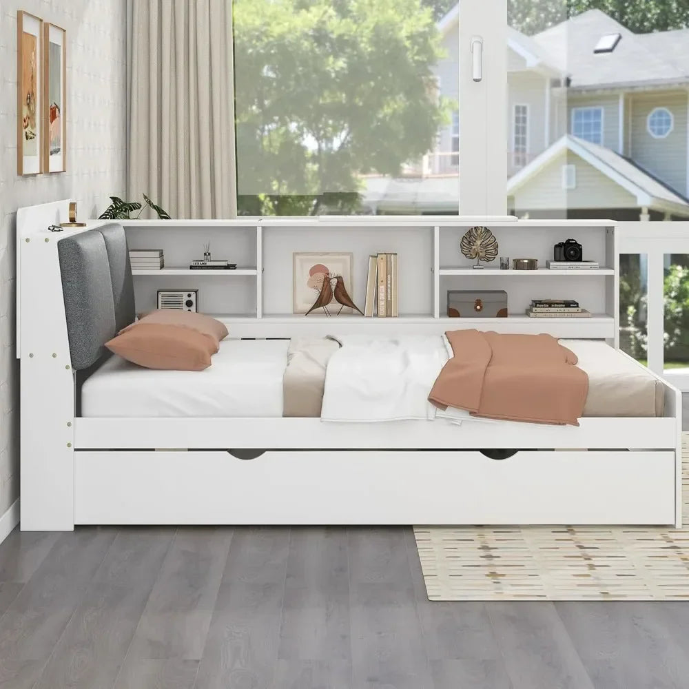 Modular Hidden Storage Drawers Modern Bed