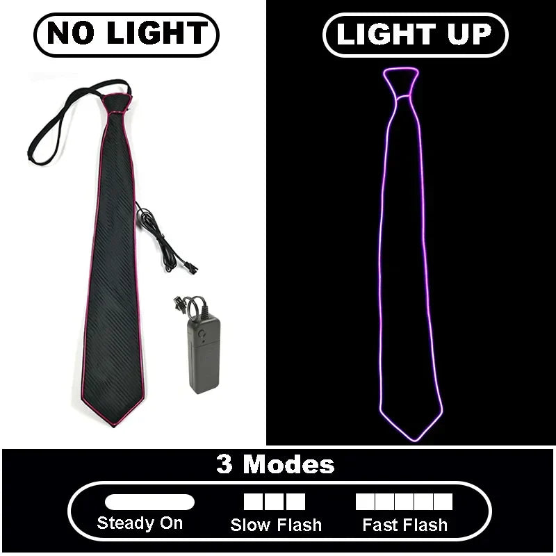 Neon Glow LED Party Tie