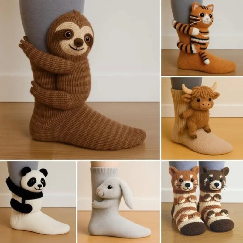 Animal Crew Plush Cozy Socks