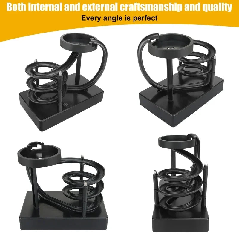 Wooden Perpetual Spiral Motion Kinetic Ball Roller Science Toy