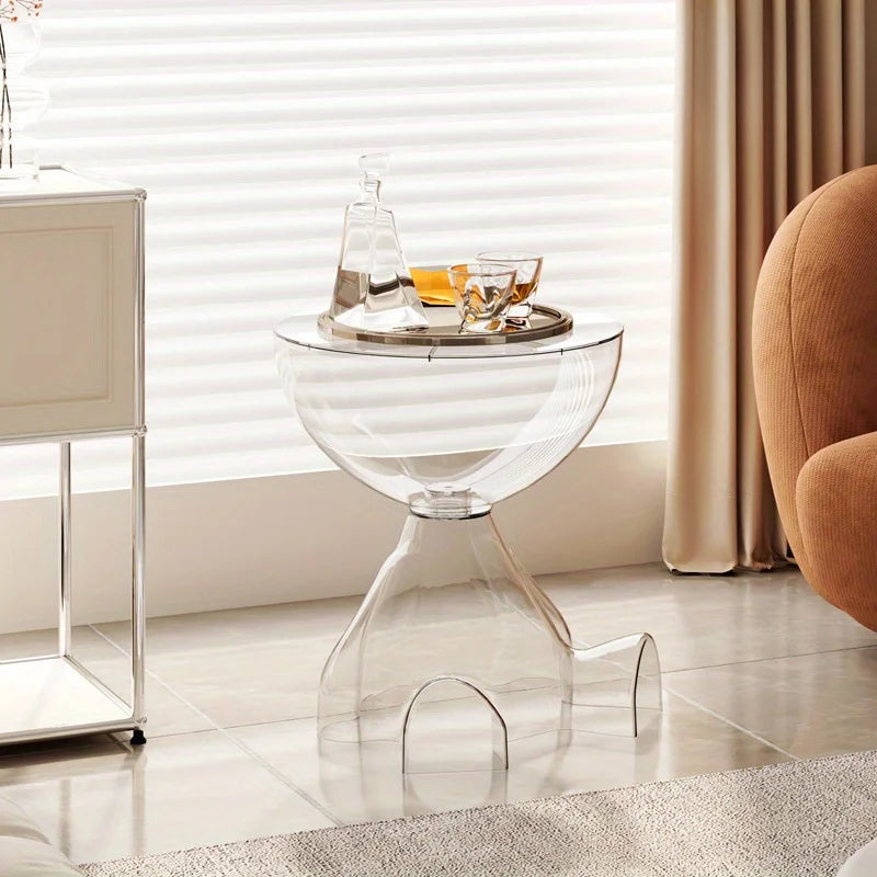 European Acrylic Transparent Space-Saving Coffee Table