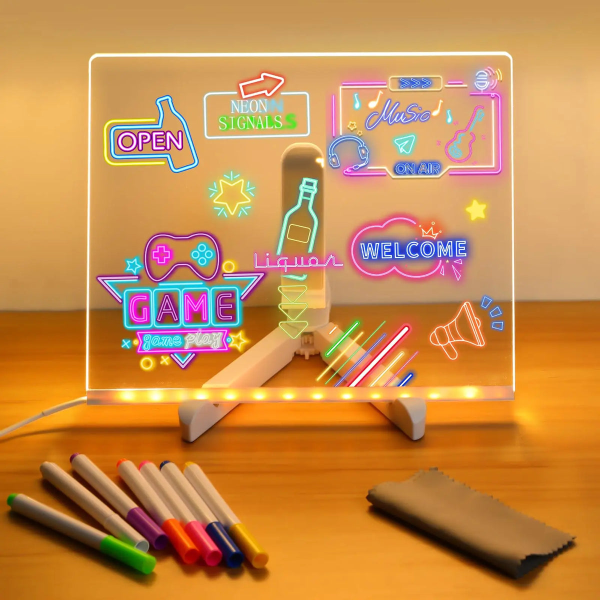 Bright Story Neon Sketch Drawing Board