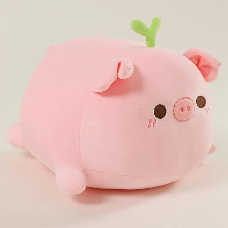 Petal Piggy Kawaii Flower Plush Pillow