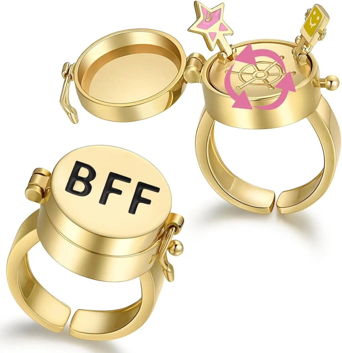 Couple Rotating Magnetic BFF Rings
