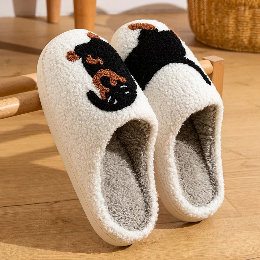Cozy Dog Pattern Indoor Slippers
