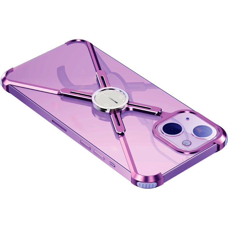 X Shaped Metal iPhone Back Cover Case