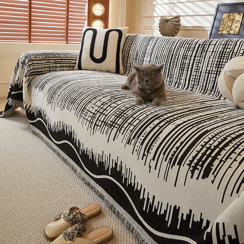 Geometric Lines Sofa Throw Cover Blanket