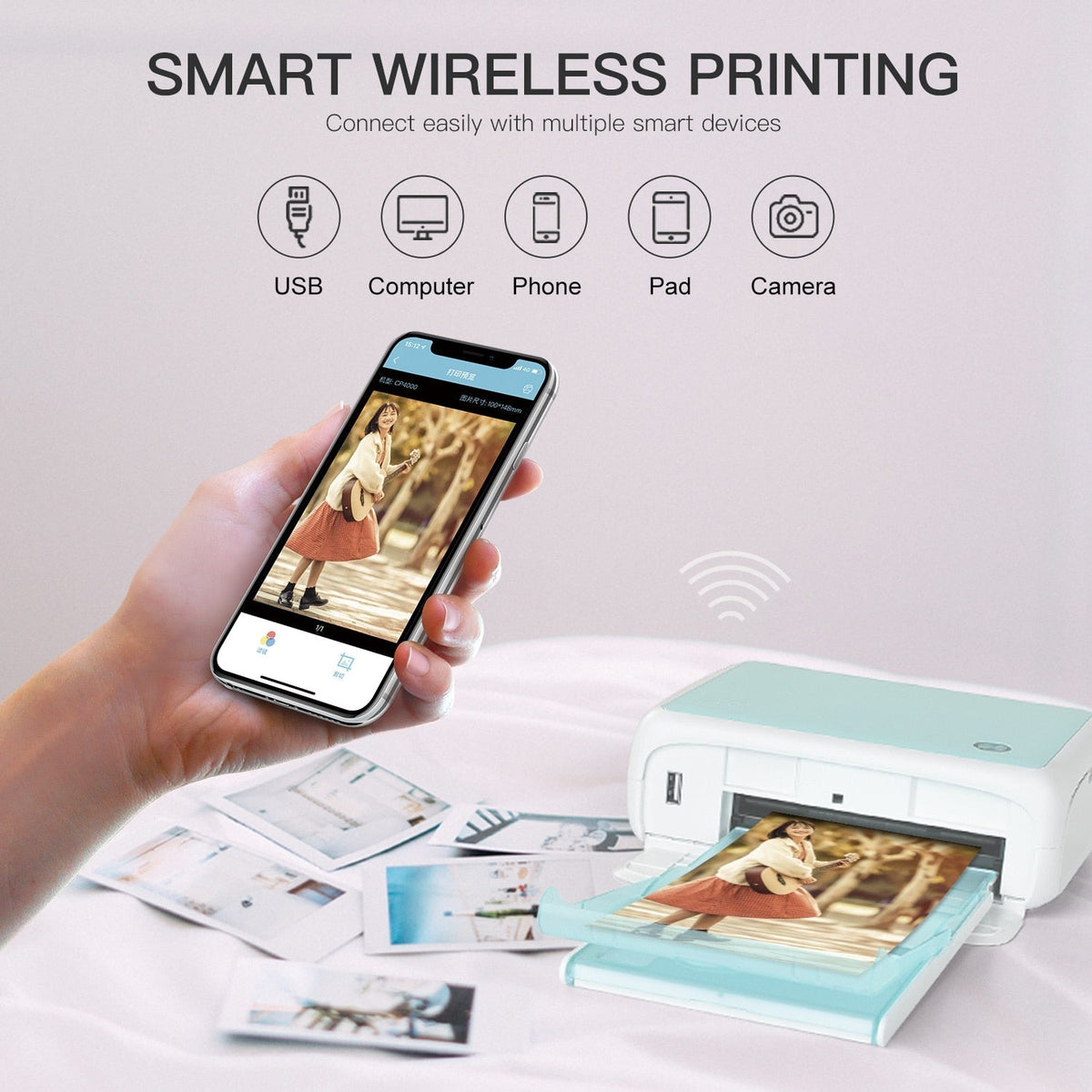 Inkless Portable Wireless Photo Printer
