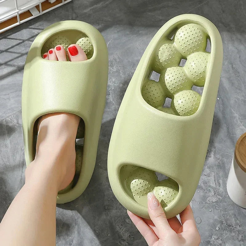 Bubble Arch Thick Sole Massaging Summer Slippers