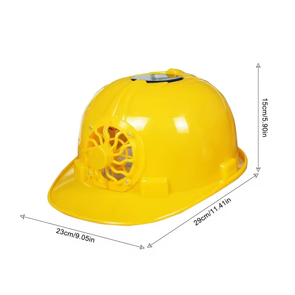 Solar Power Cooling Fan Safety Helmet