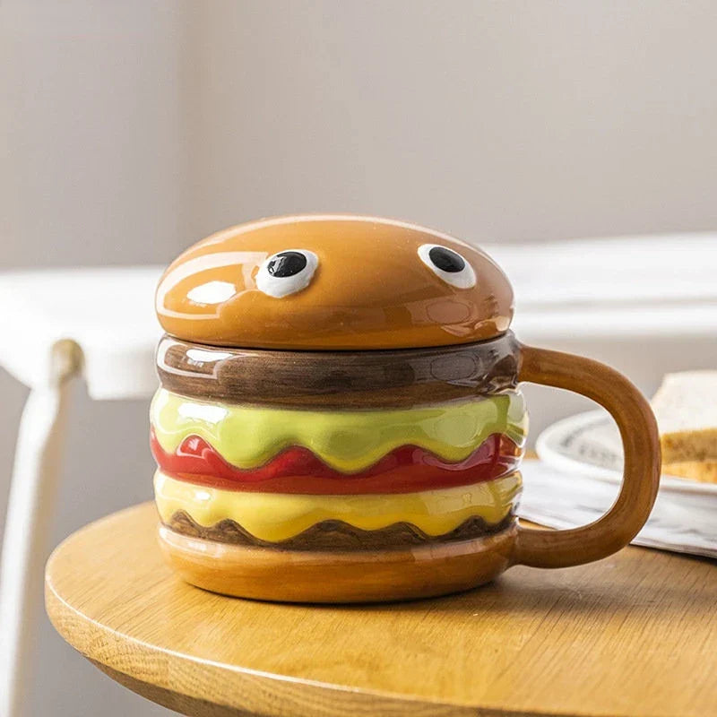 Yummy Hamburger-Shaped Ceramic Hamburger Mug