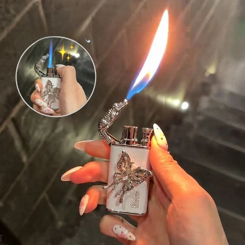 Angel Wings Vintage Double Flame Lighter