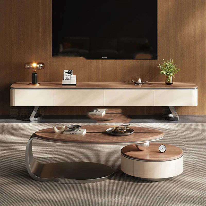 Nordic Leaf Wooden Elegant Coffee Table