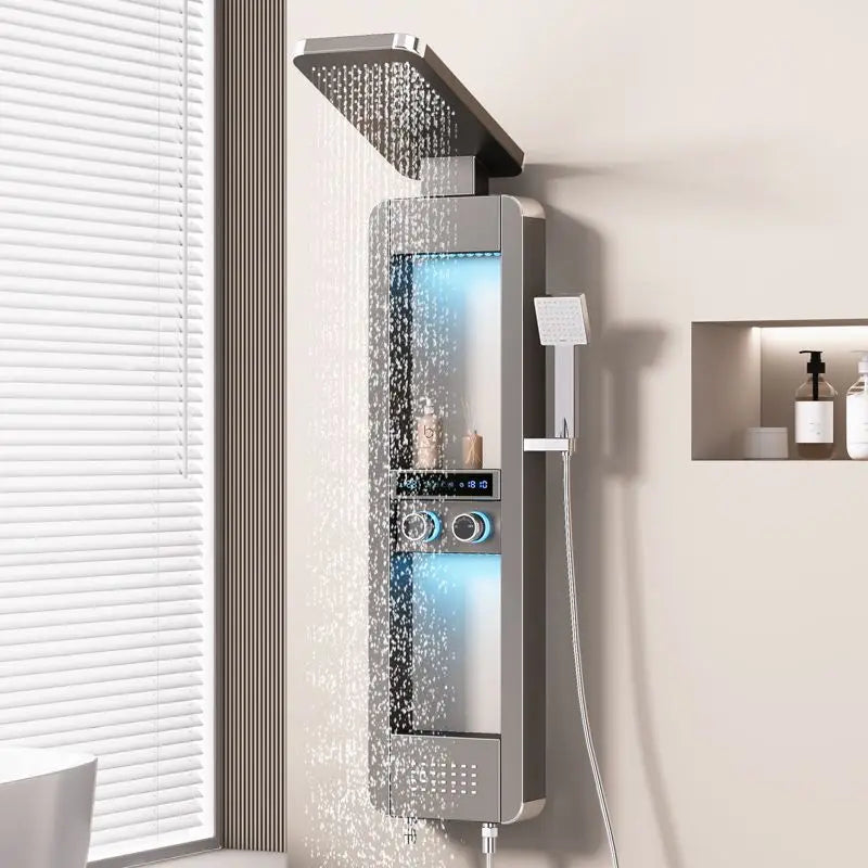 Rainfall Tower Panel Modern Shower Set