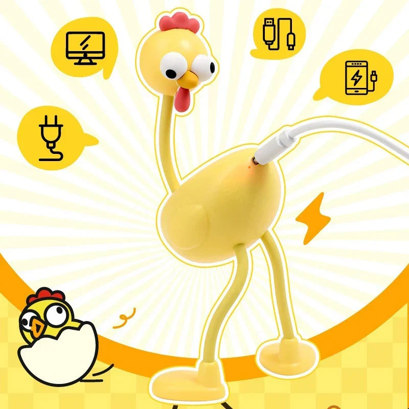 Crazy Chicken Character Night Lamp