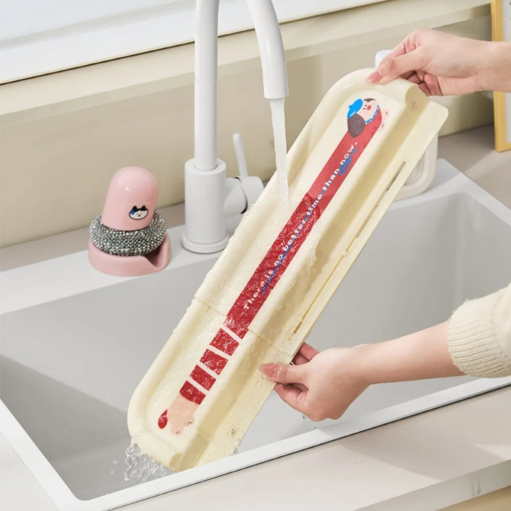 Built-in Basket Adjustable Sink Water Splash Protector