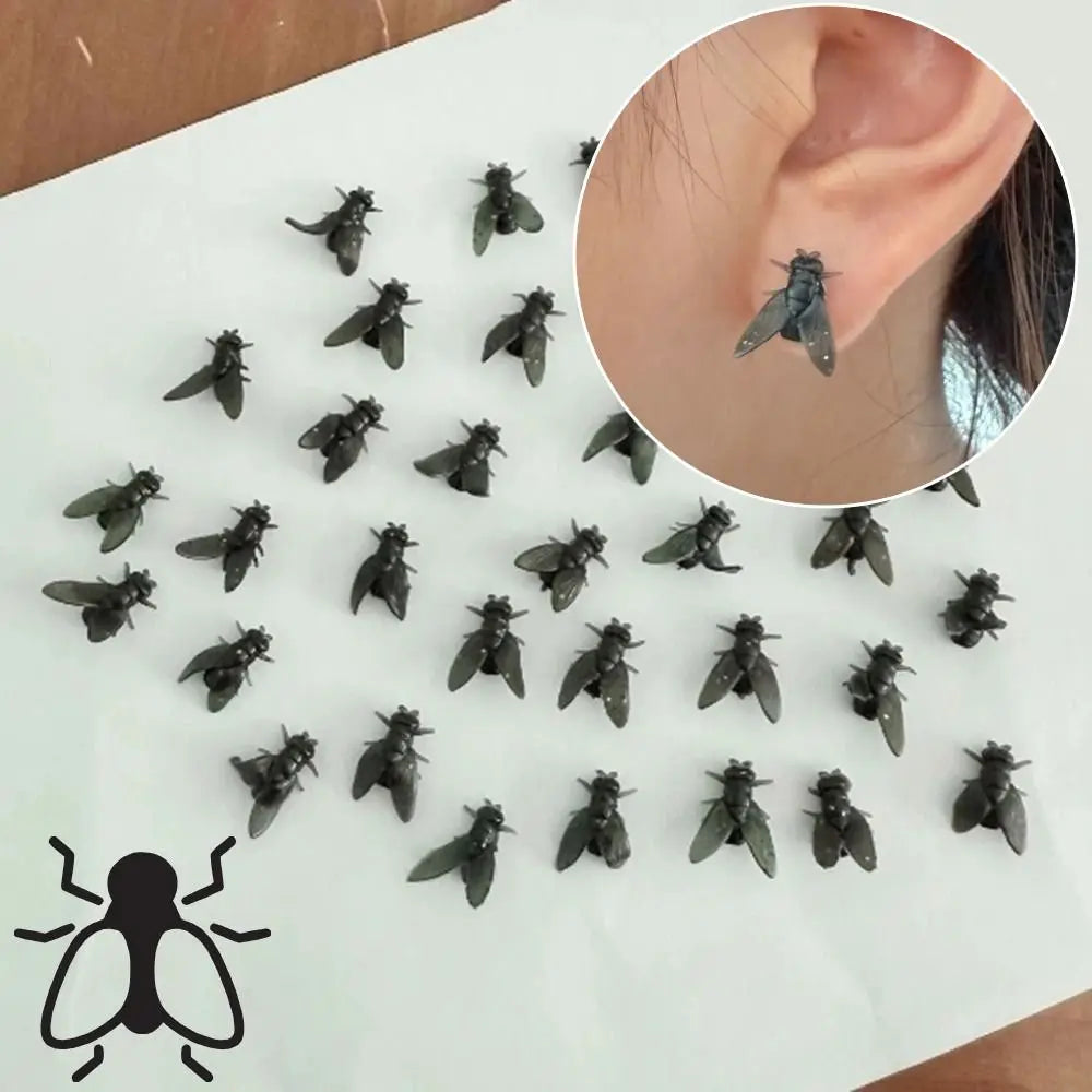 Realistic Fly Abstract Earrings