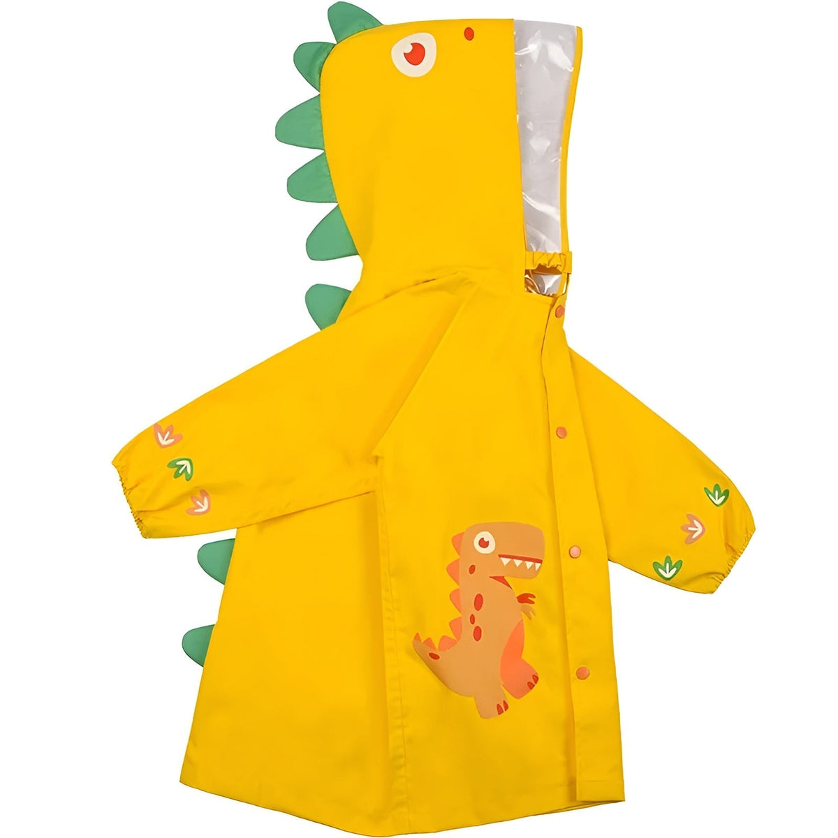 Happy Dinosaur Outdoor Hooded Kids Raincoat