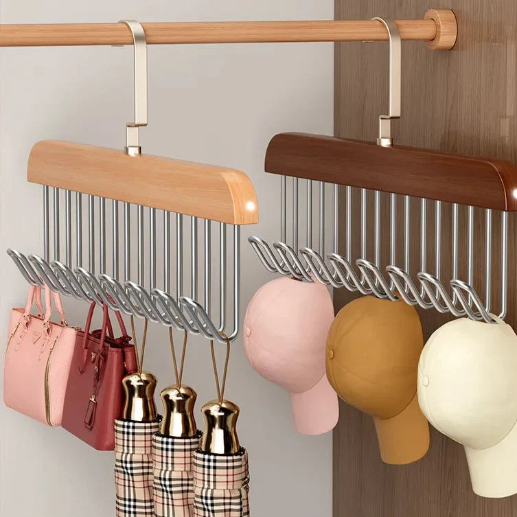 Multi-Hook Space Saver Clothes Organizer Rack